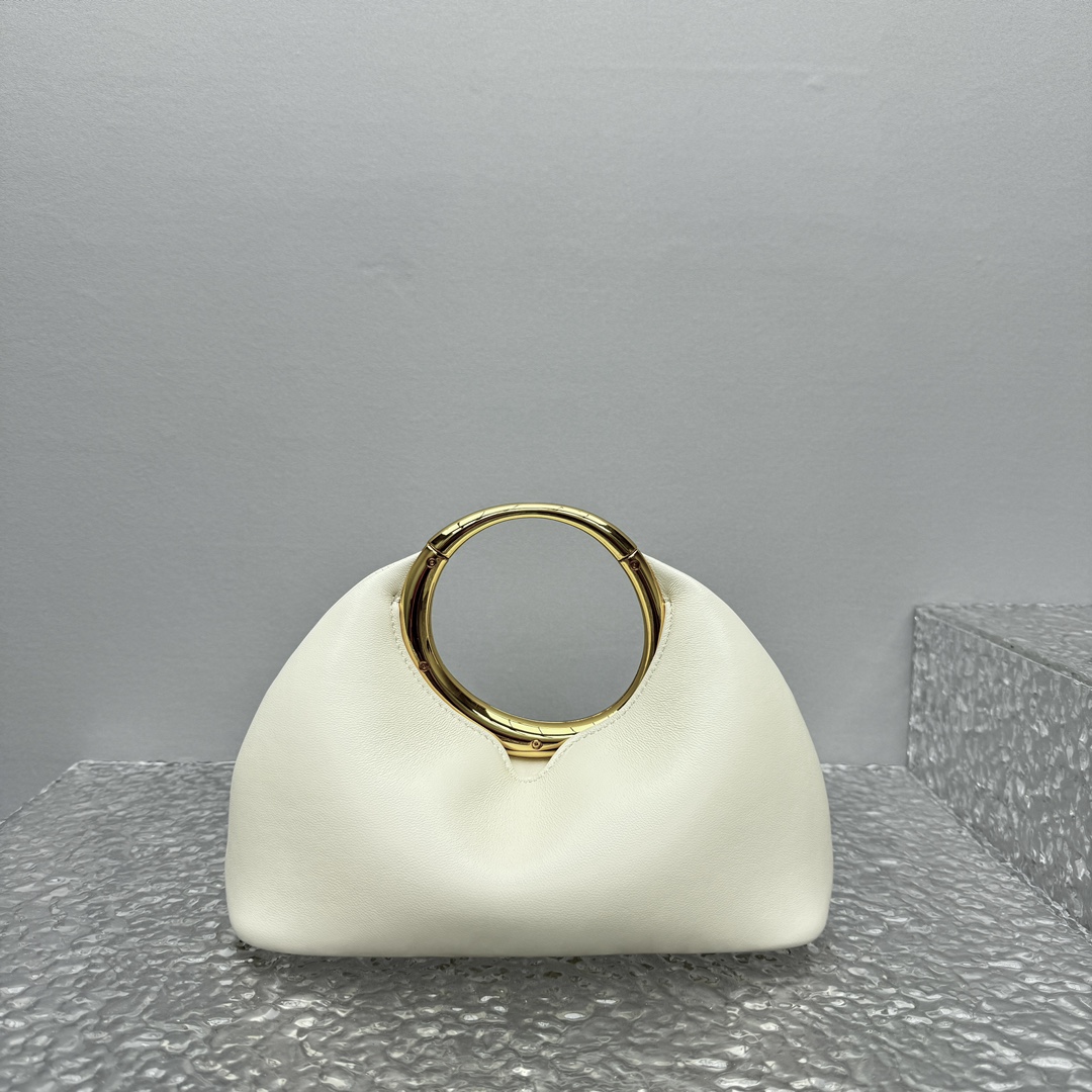 Jacquemus Le Petit Calino Leather Clutch in Natural