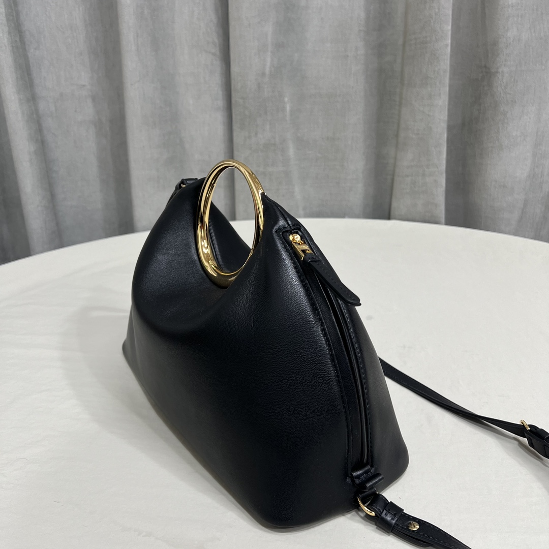 Jacquemus Le Porte Calino Leather Top Handle Bag in black