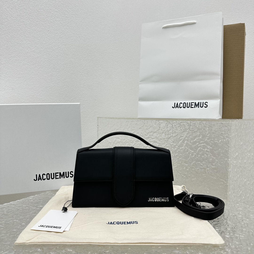Jacquemus The Big Bambino top-handle Leather Bag black