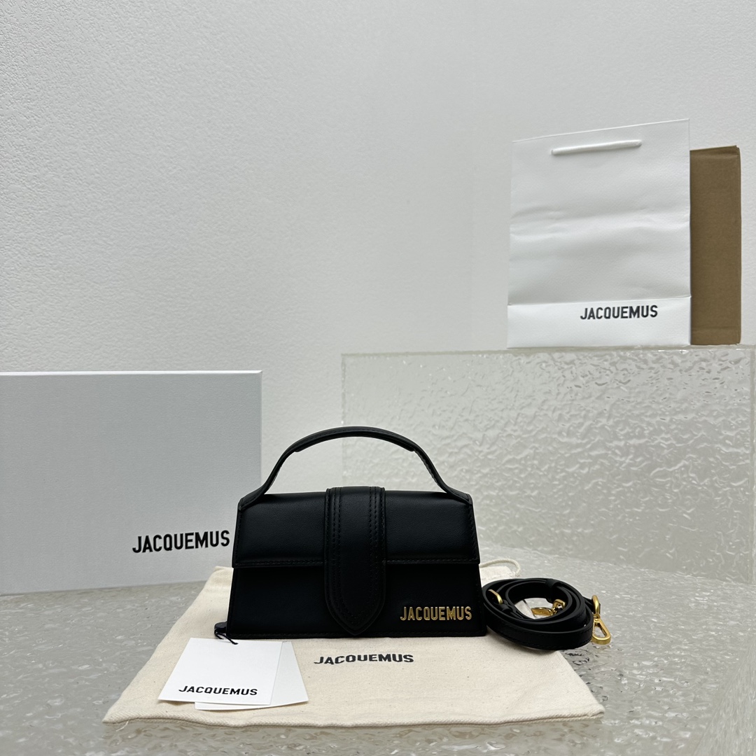 JACQUEMUS Smooth Calfskin Le Bambino Black 1679157