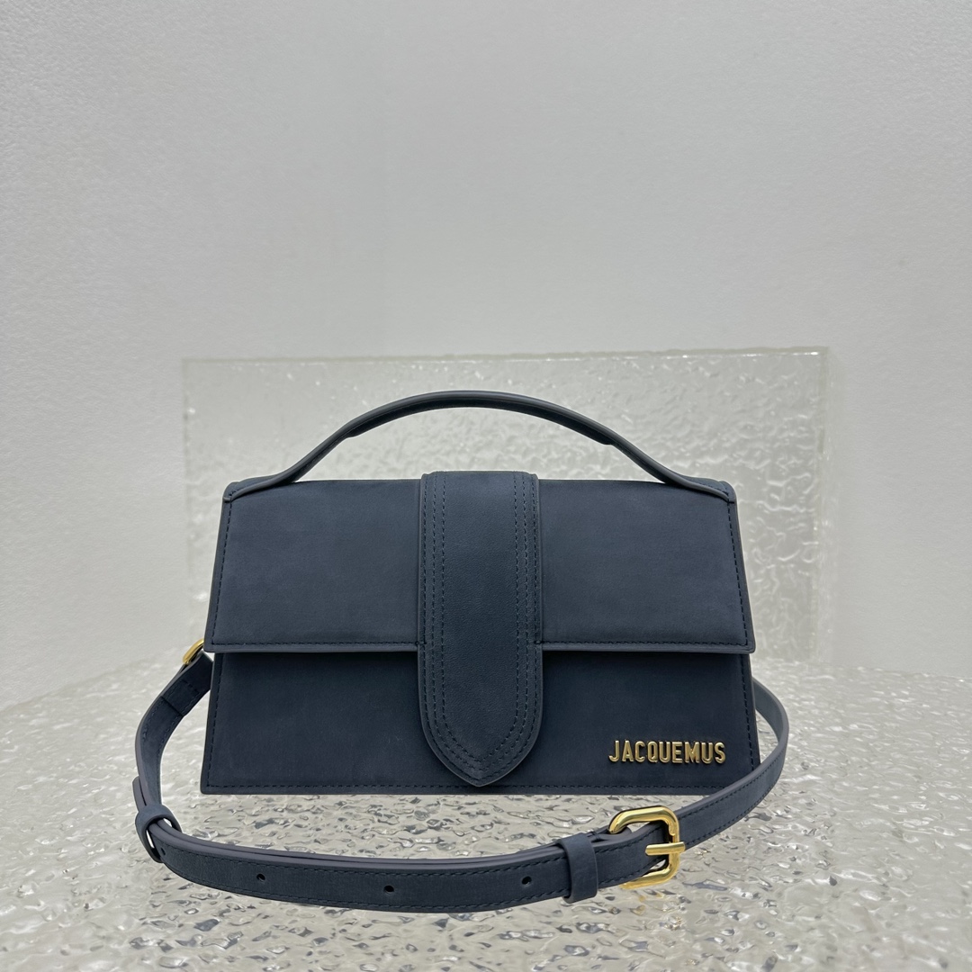 Jacquemus Suede Top Handle Bag - Blue Handle Bags,