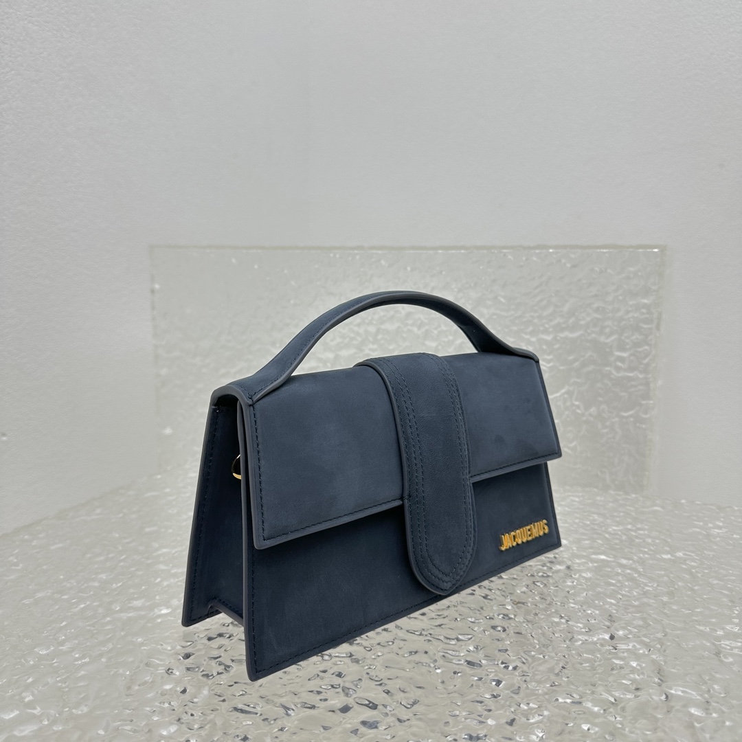 Jacquemus Suede Top Handle Bag - Blue Handle Bags,