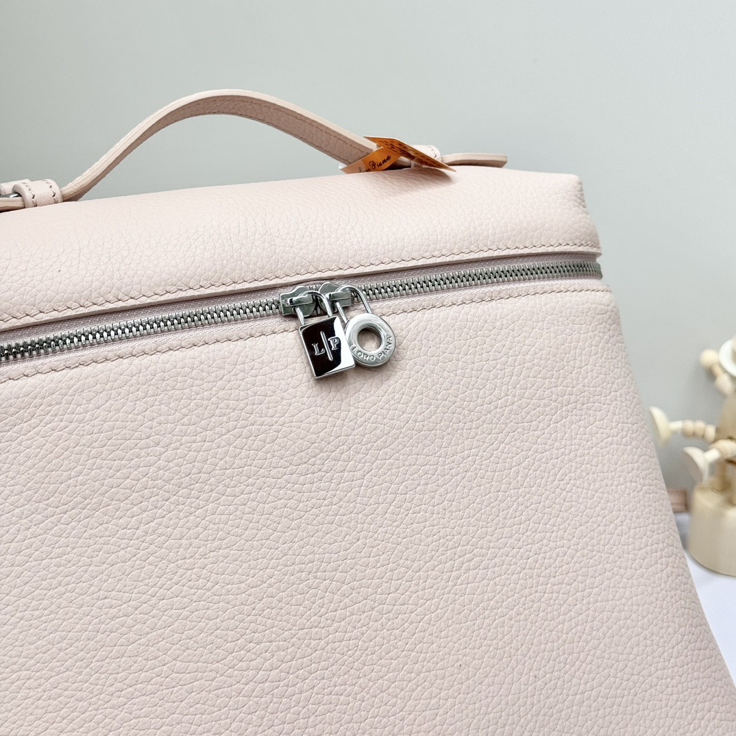 Buy Loro Piana pink Extra Pocket L23.5 Backpack in Calfskin Leather for Women