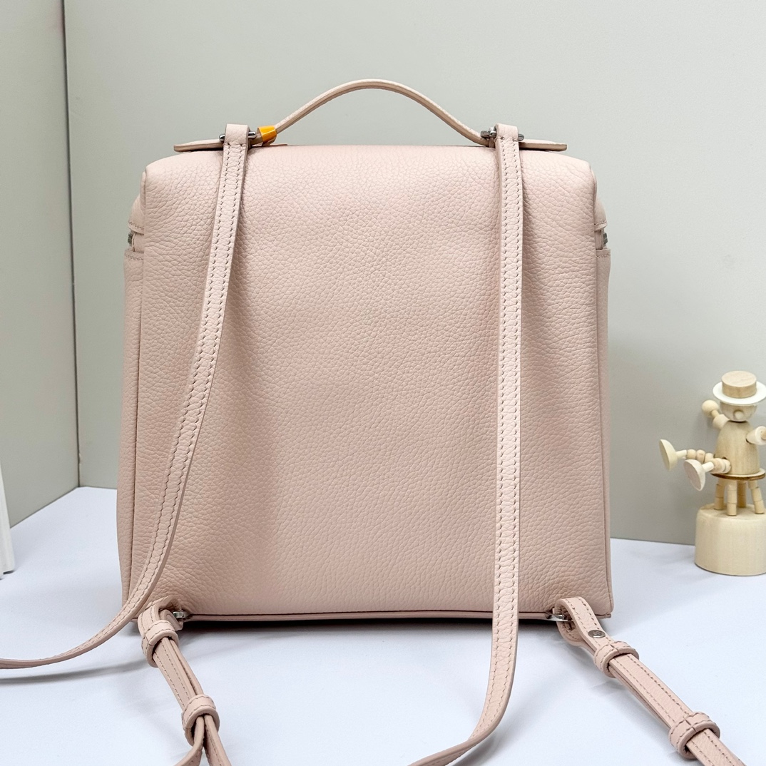 Buy Loro Piana pink Extra Pocket L23.5 Backpack in Calfskin Leather for Women
