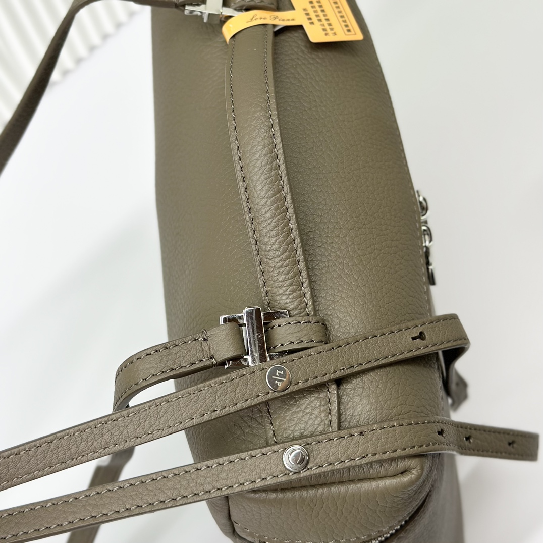 Buy Loro Piana green Extra Pocket L23.5 Backpack in Calfskin Leather for Women
