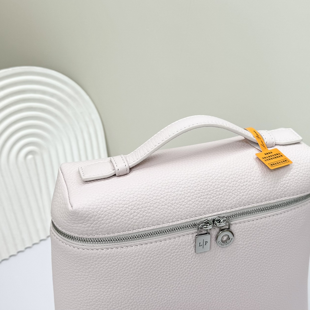 Loro Piana white Extra Pocket L23.5 Backpack in Calfskin Leather for Women