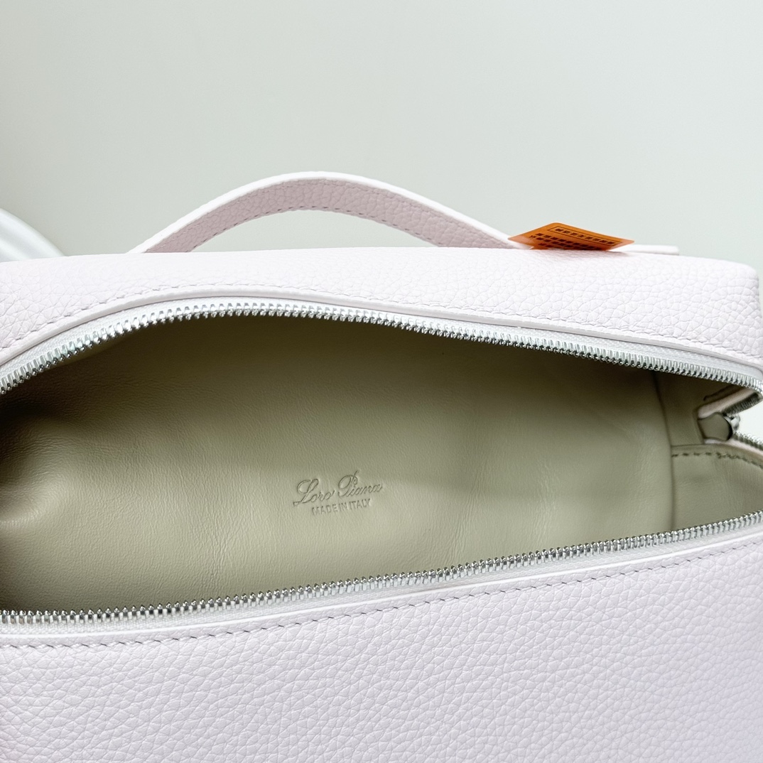 Loro Piana white Extra Pocket L23.5 Backpack in Calfskin Leather for Women