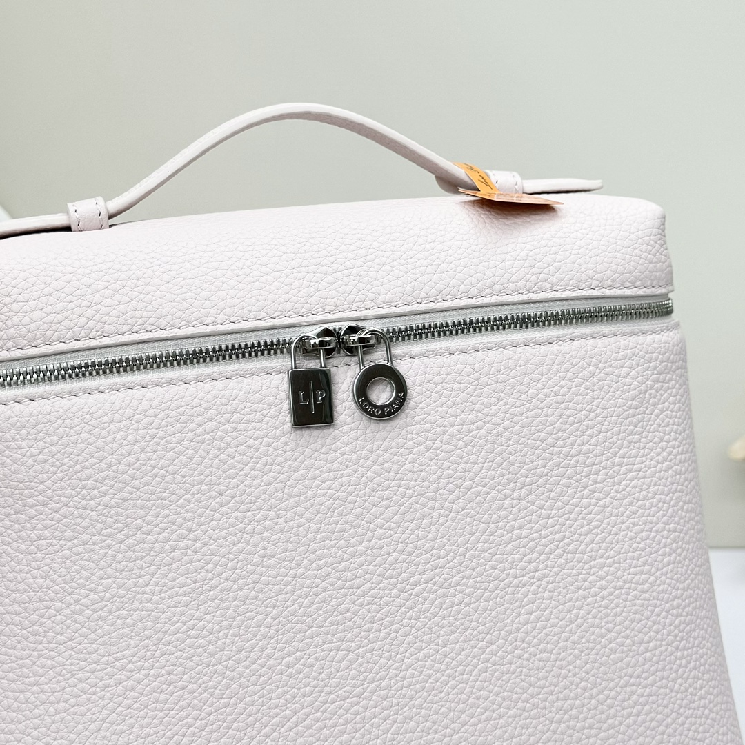 Loro Piana white Extra Pocket L23.5 Backpack in Calfskin Leather for Women