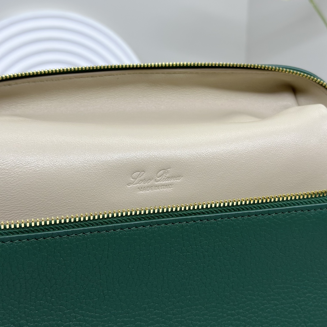 Buy Loro Piana green Extra Pocket L23.5 Backpack in Calfskin Leather for Women