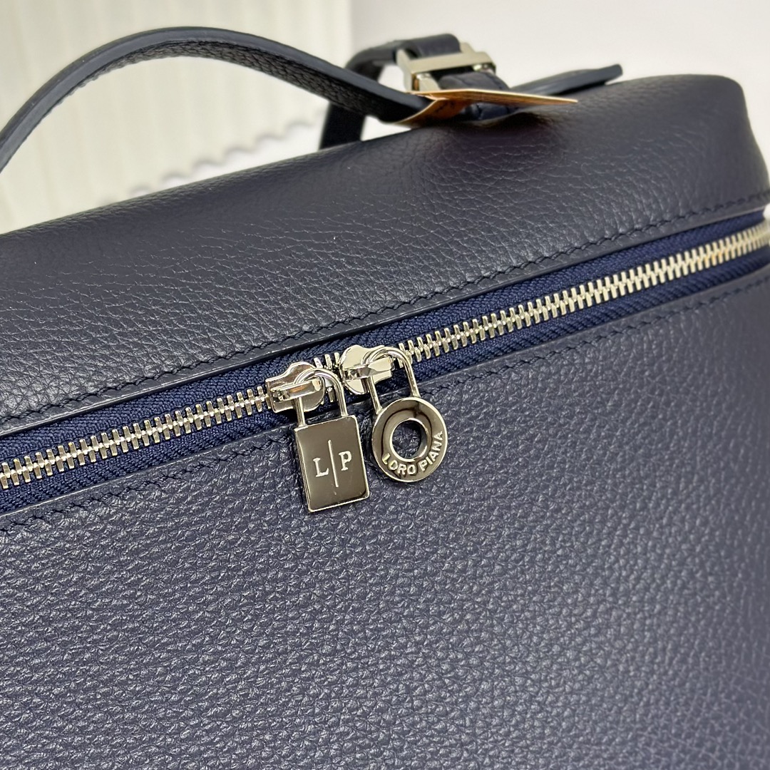 Buy Loro Piana Bluenavy Extra Pocket L23.5 Backpack in Calfskin Leather for Women