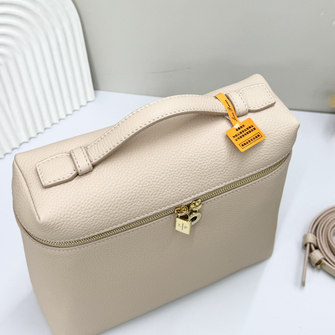 Loro Piana cream Extra Pocket L23.5 Backpack in Calfskin Leather for Women