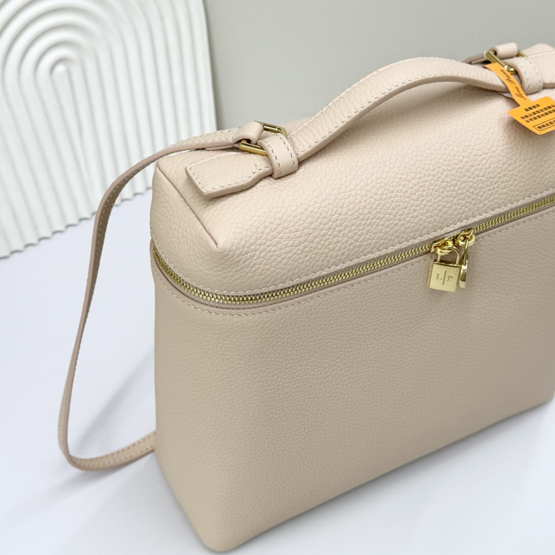 Loro Piana cream Extra Pocket L23.5 Backpack in Calfskin Leather for Women