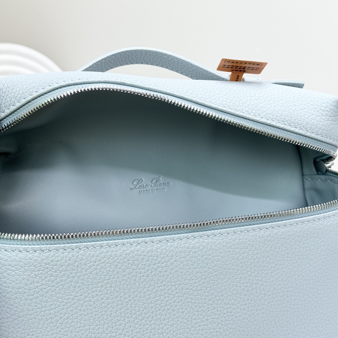 Buy Loro Piana Blue Extra Pocket L23.5 Backpack in Calfskin Leather for Women