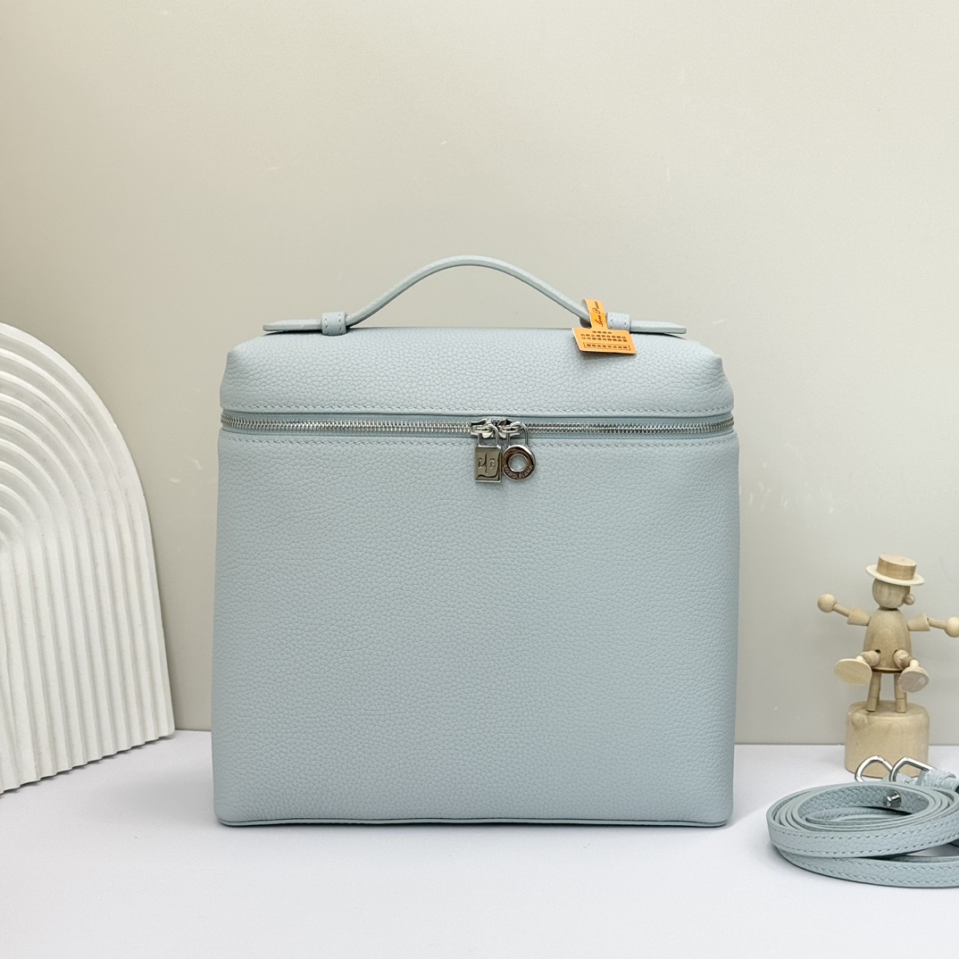Buy Loro Piana Blue Extra Pocket L23.5 Backpack in Calfskin Leather for Women