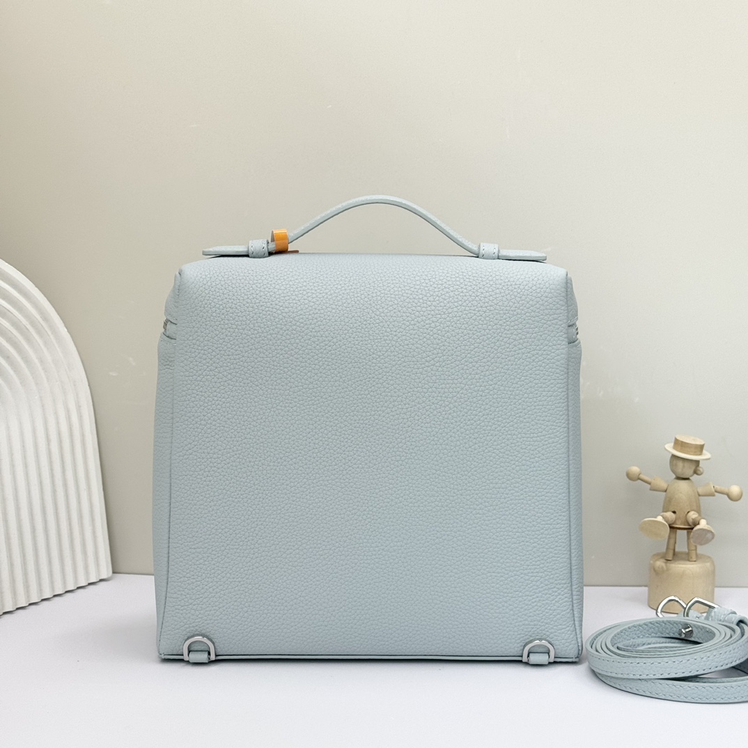Buy Loro Piana Blue Extra Pocket L23.5 Backpack in Calfskin Leather for Women