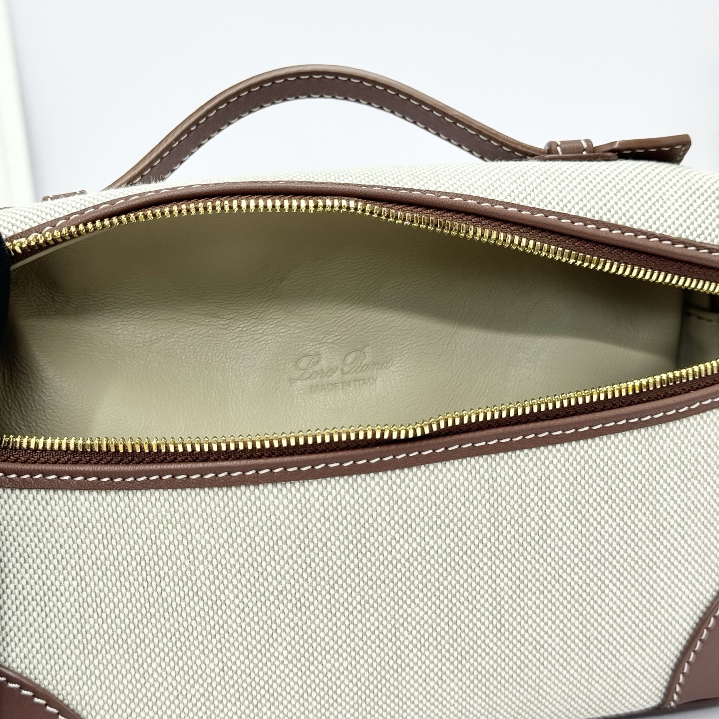 Loro Piana Extra Pocket L19 Pouch Natural and Sun Gold