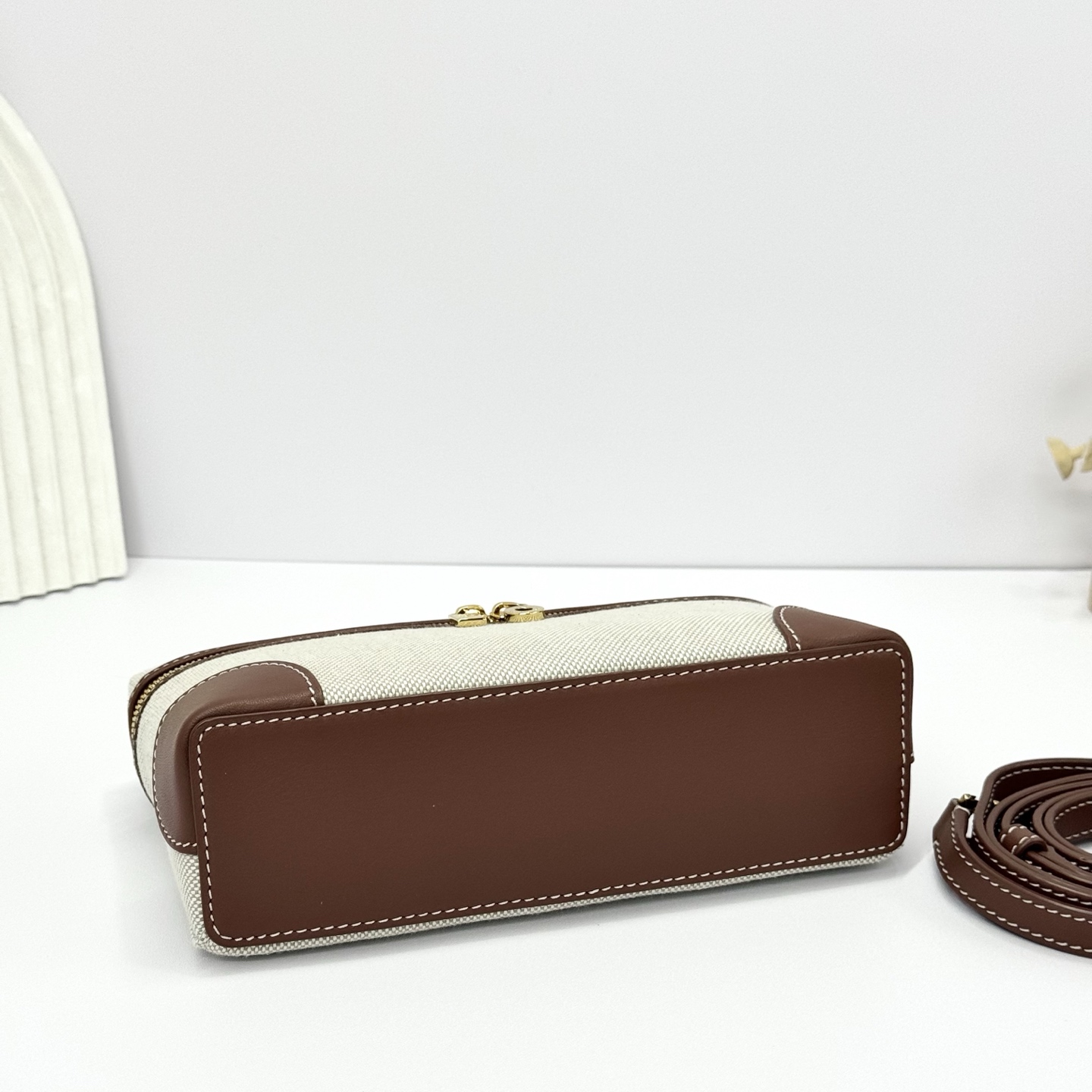 Loro Piana Extra Pocket L19 Pouch Natural and Sun Gold