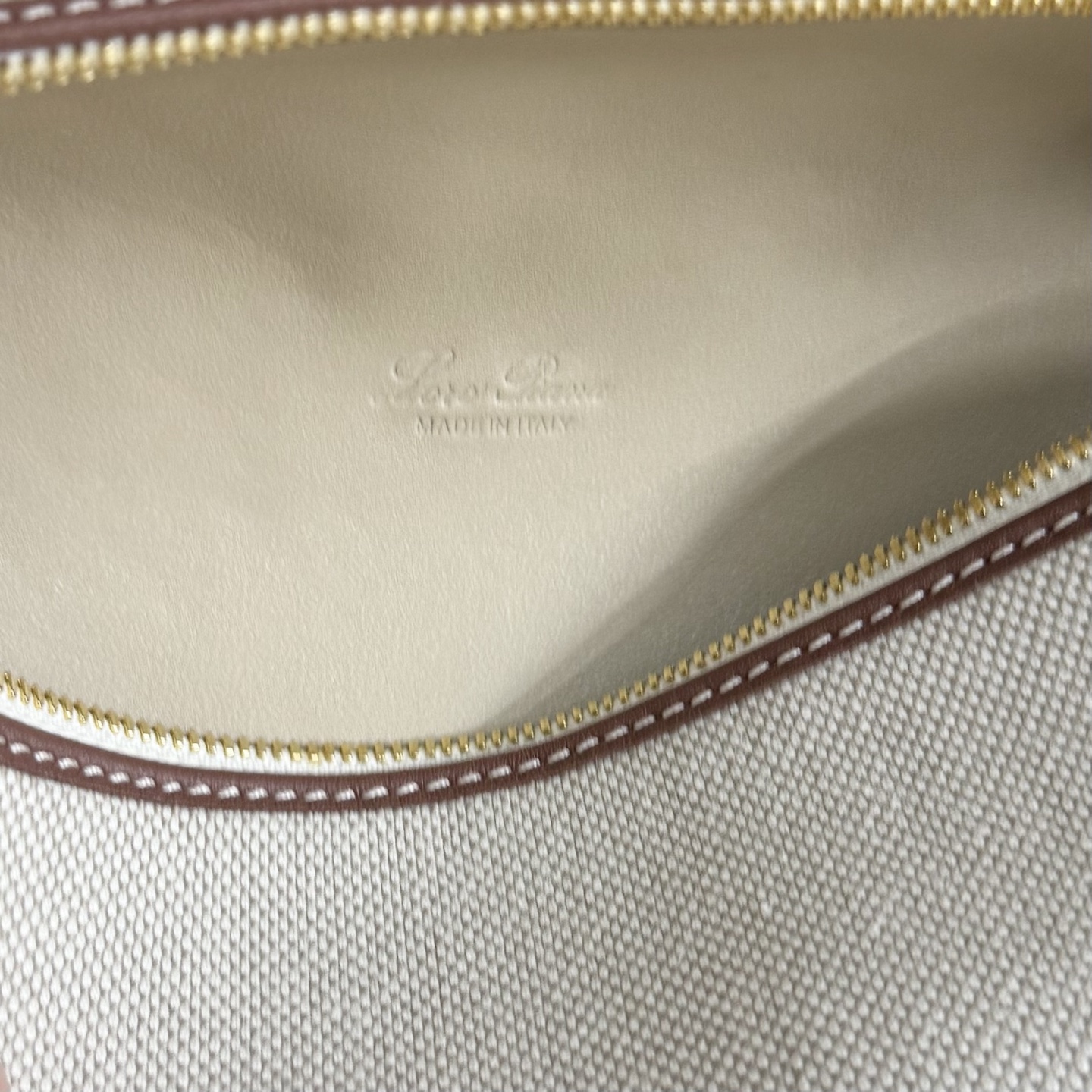 Extra pocket cloth handbag Loro Piana Beige in Cloth