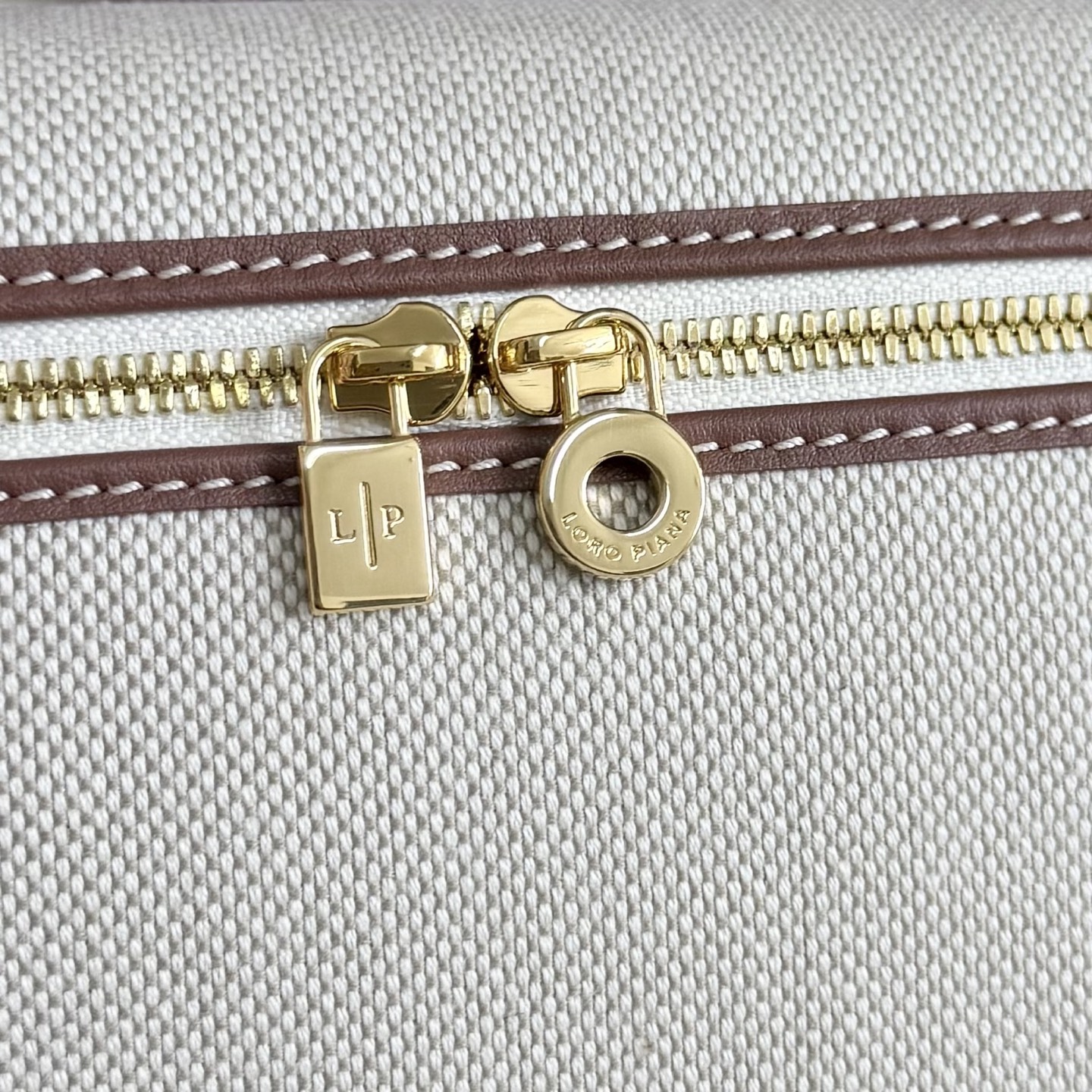 Extra pocket cloth handbag Loro Piana Beige in Cloth
