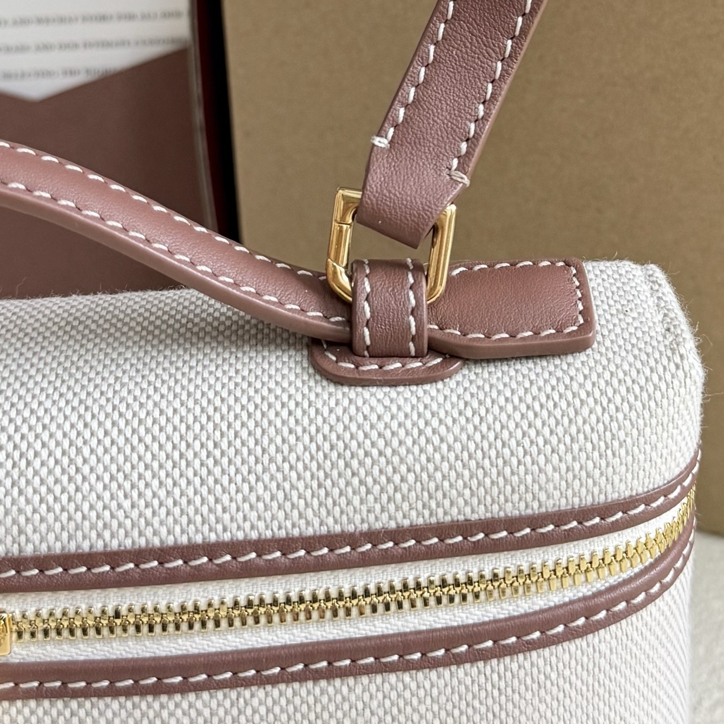 Extra pocket cloth handbag Loro Piana Beige in Cloth