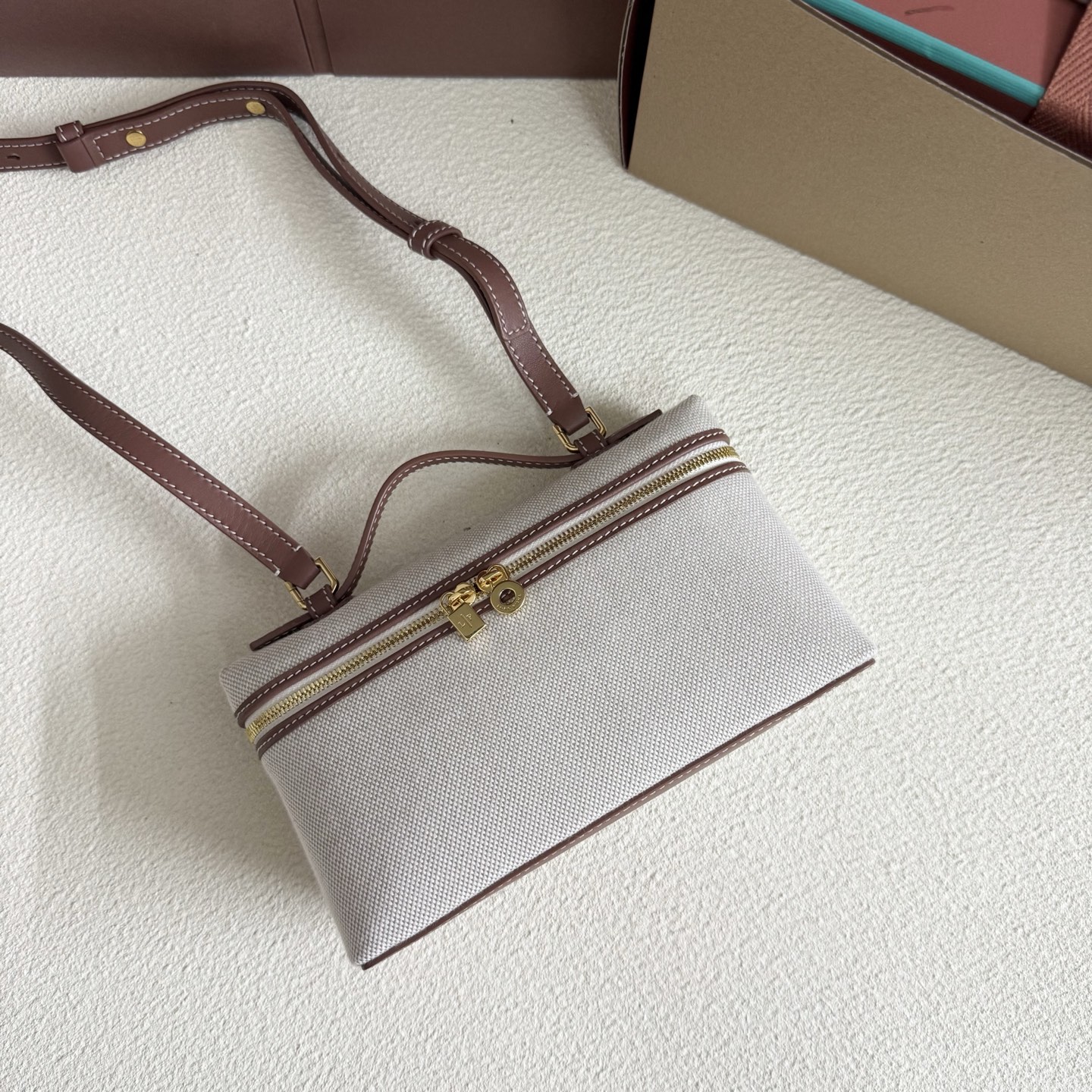 Extra pocket cloth handbag Loro Piana Beige in Cloth