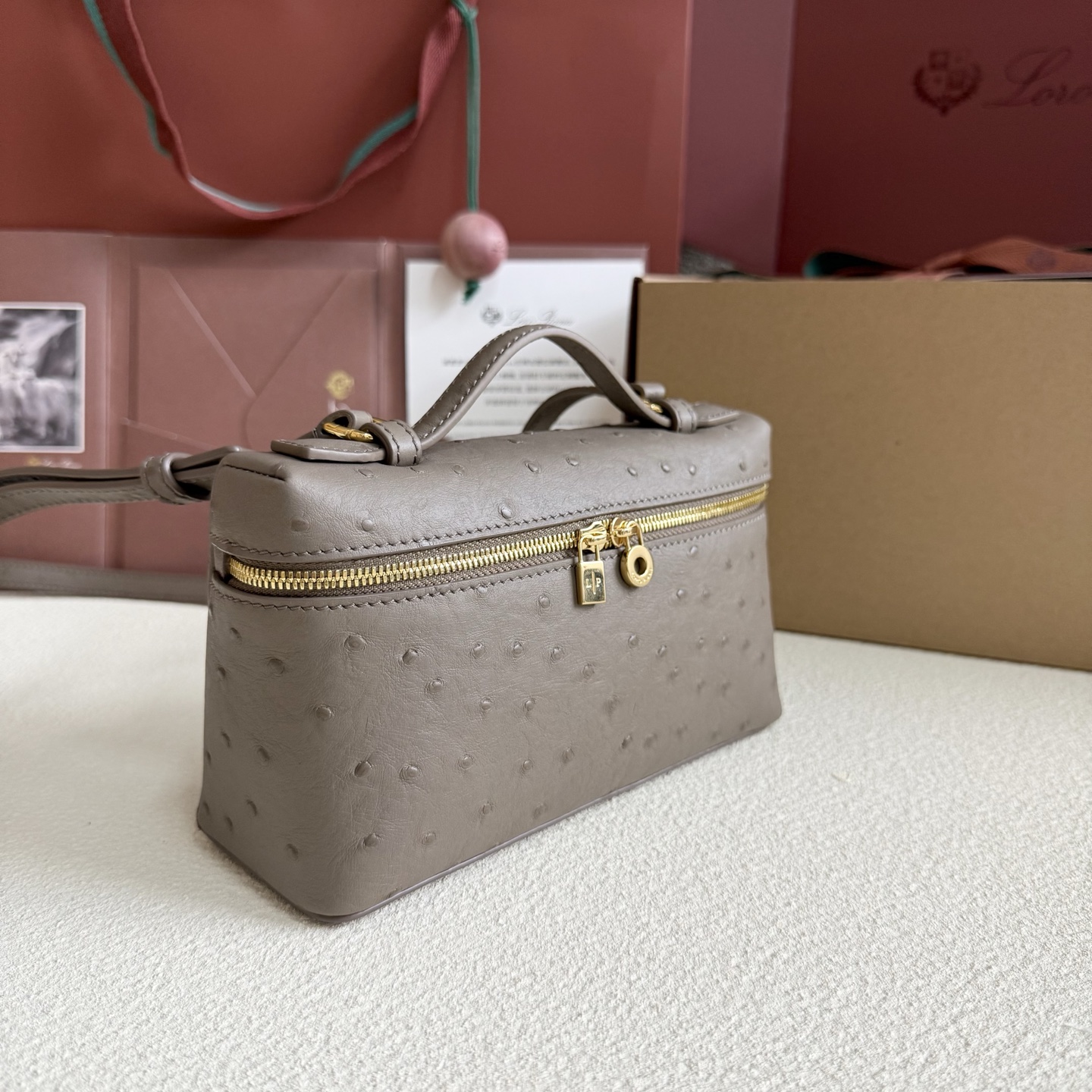 Buy Loro Piana brown Extra Pocket Pouch L27 Bag in