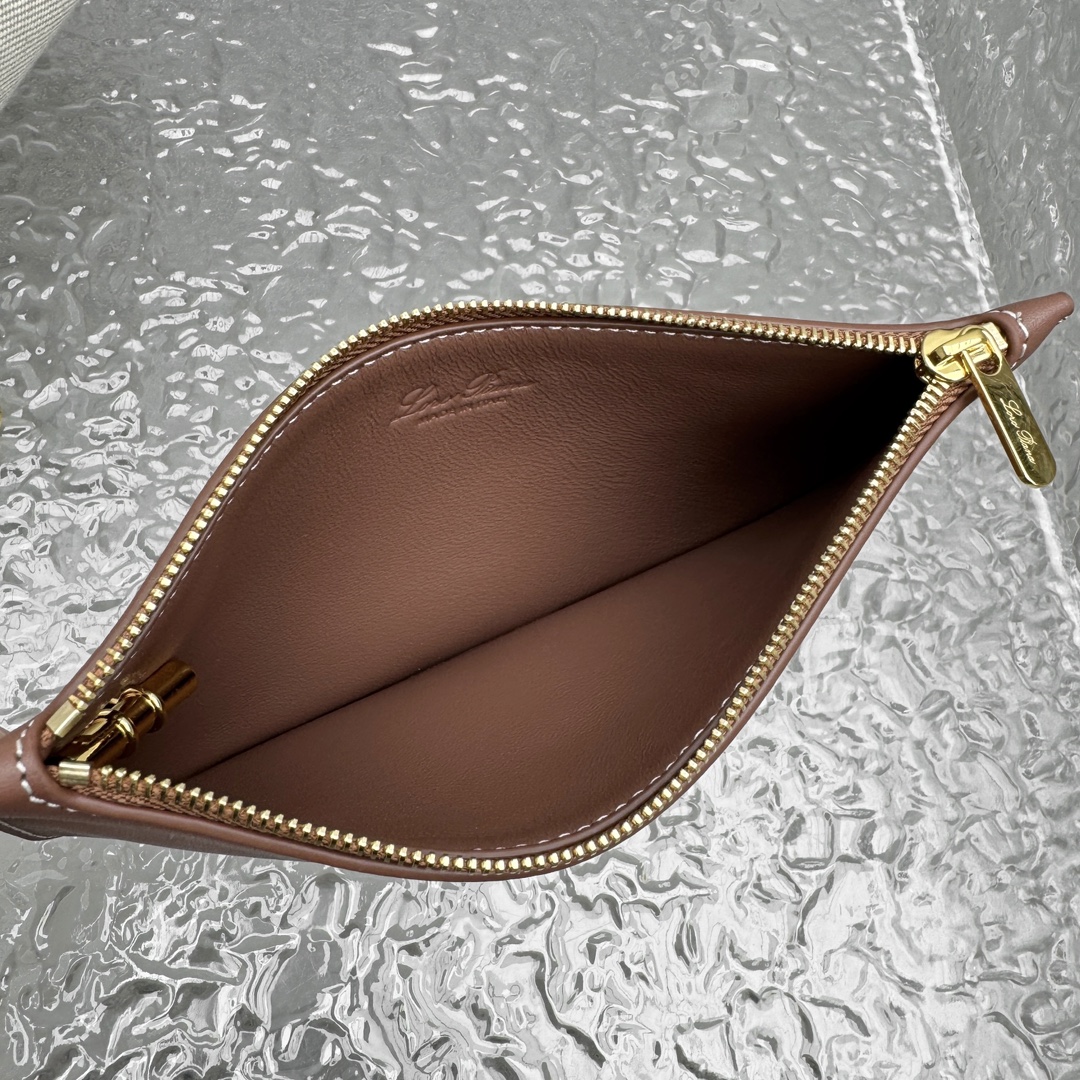 Loro Piana Small Ghiera Shopper Cotton, Linen Natural/Caramel