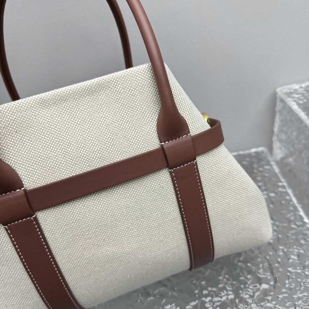 Loro Piana Small Ghiera Shopper Cotton, Linen Natural/Caramel