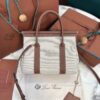 Loro Piana Loom bag L25 Cotton, Calfskin Nougat/Warm Tan/Sun Gold |