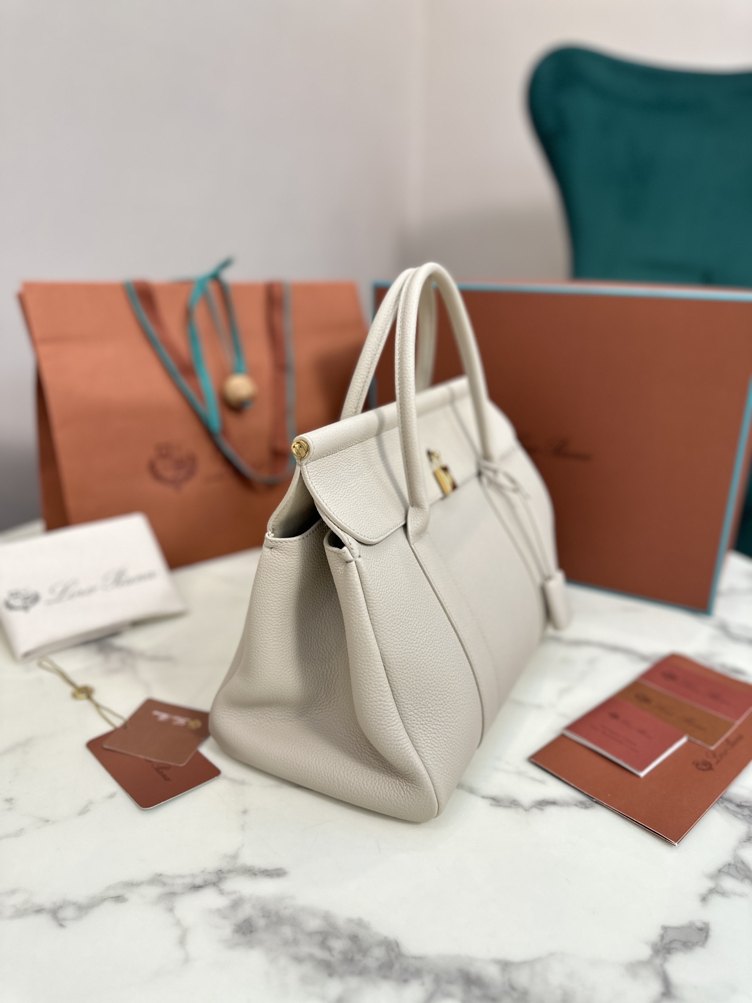 Loro Piana Pre-Owned Loom Satchel Bag | beige |