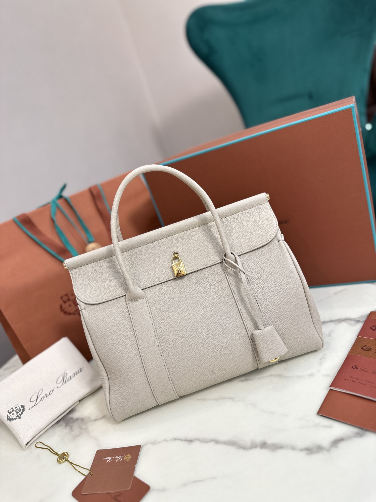 Loro Piana Pre-Owned Loom Satchel Bag | beige |