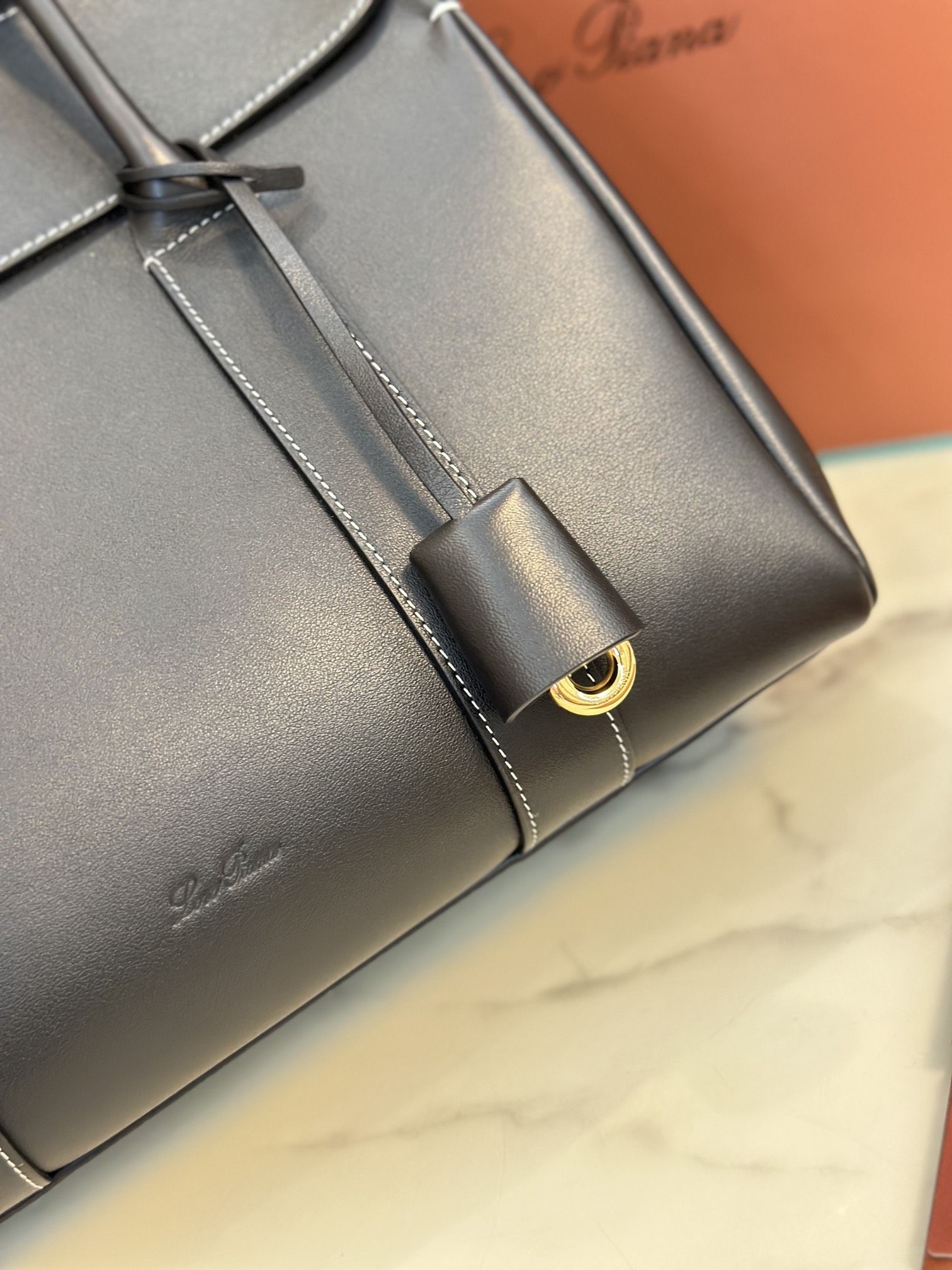Loro Piana Loro Piana Leather Loom 25 - Black Handle Bags, Handbags -