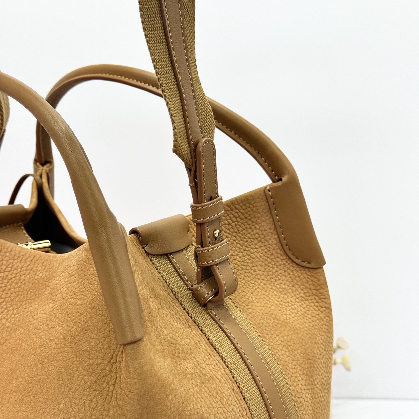 Loro Piana Bale Small leather tote bag in brown - Loro Piana |