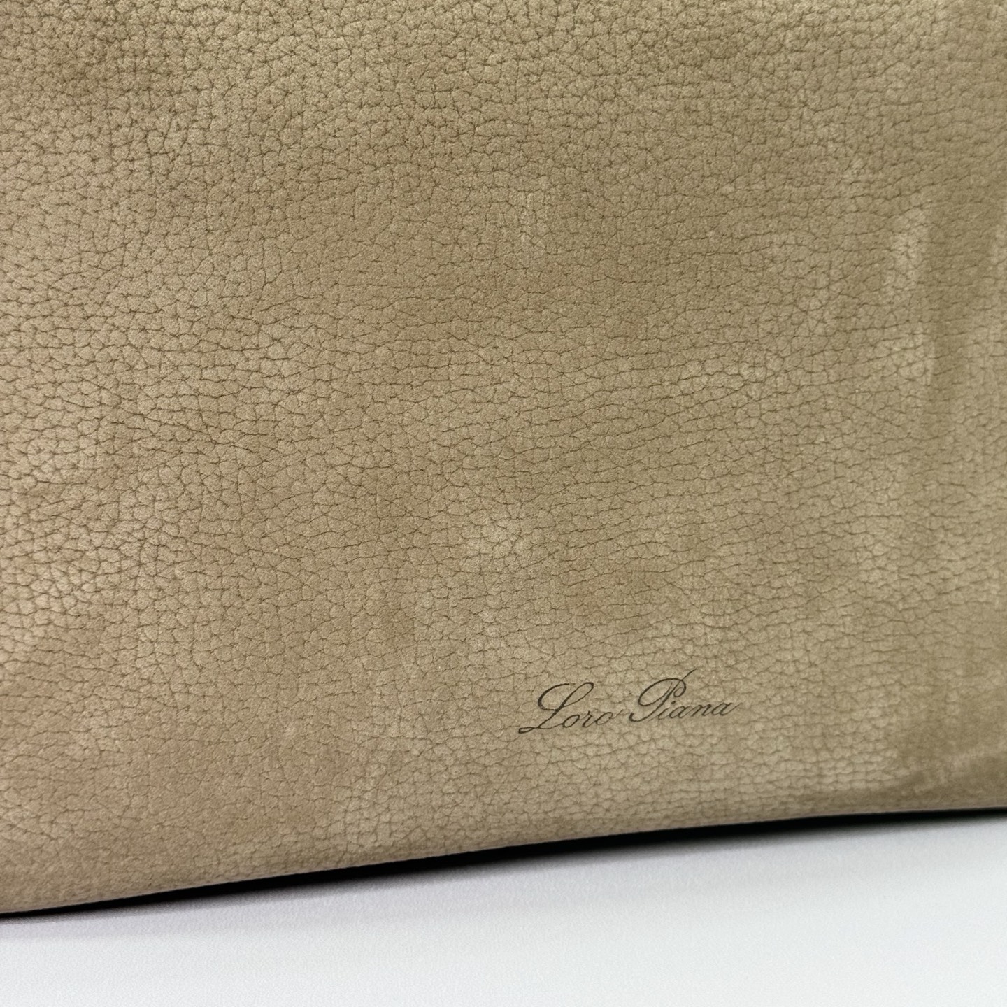 Loro Piana Bale Medium suede tote bag green Loro Piana