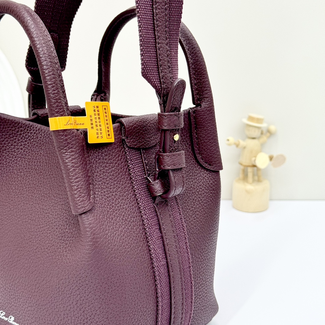 Loro Piana Small Bale Leather Tote Bag | Brown