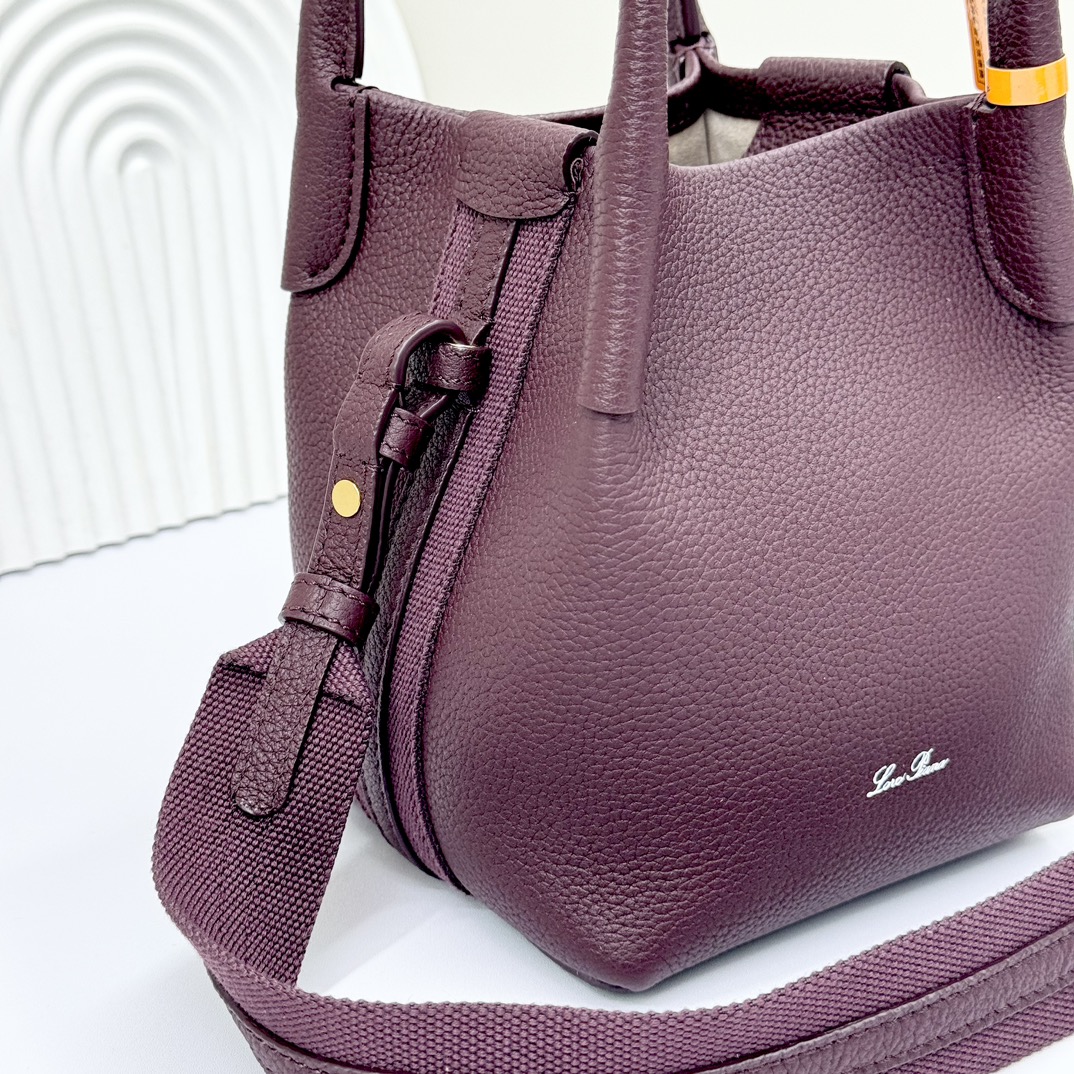 Loro Piana Small Bale Leather Tote Bag | Brown