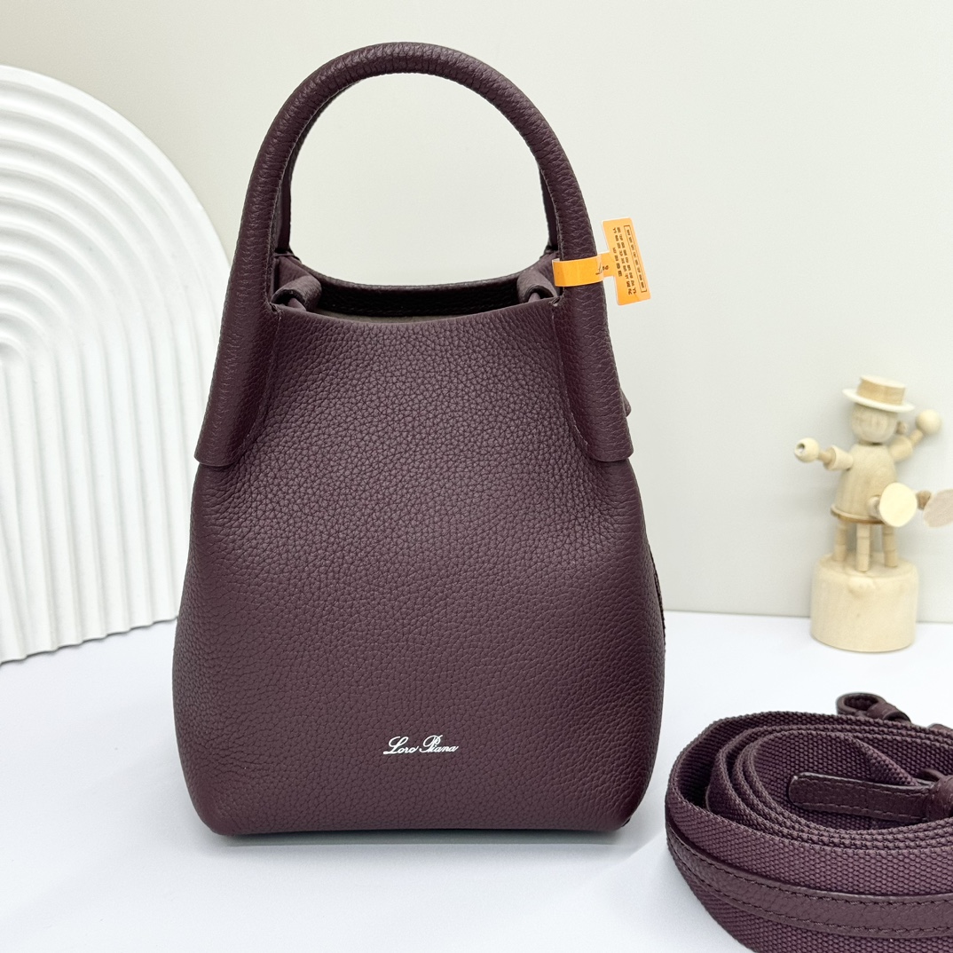 Loro Piana Small Bale Leather Tote Bag | Brown