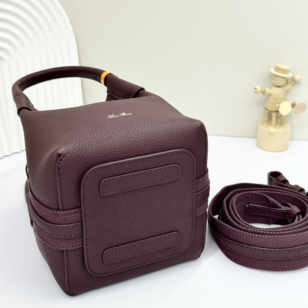 Loro Piana Small Bale Leather Tote Bag | Brown
