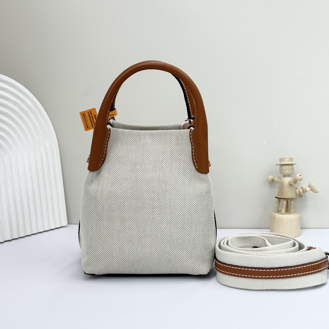 Loro Piana Micro Bale bag Cotton, Linen Natural/Warm Tan | Loro Piana