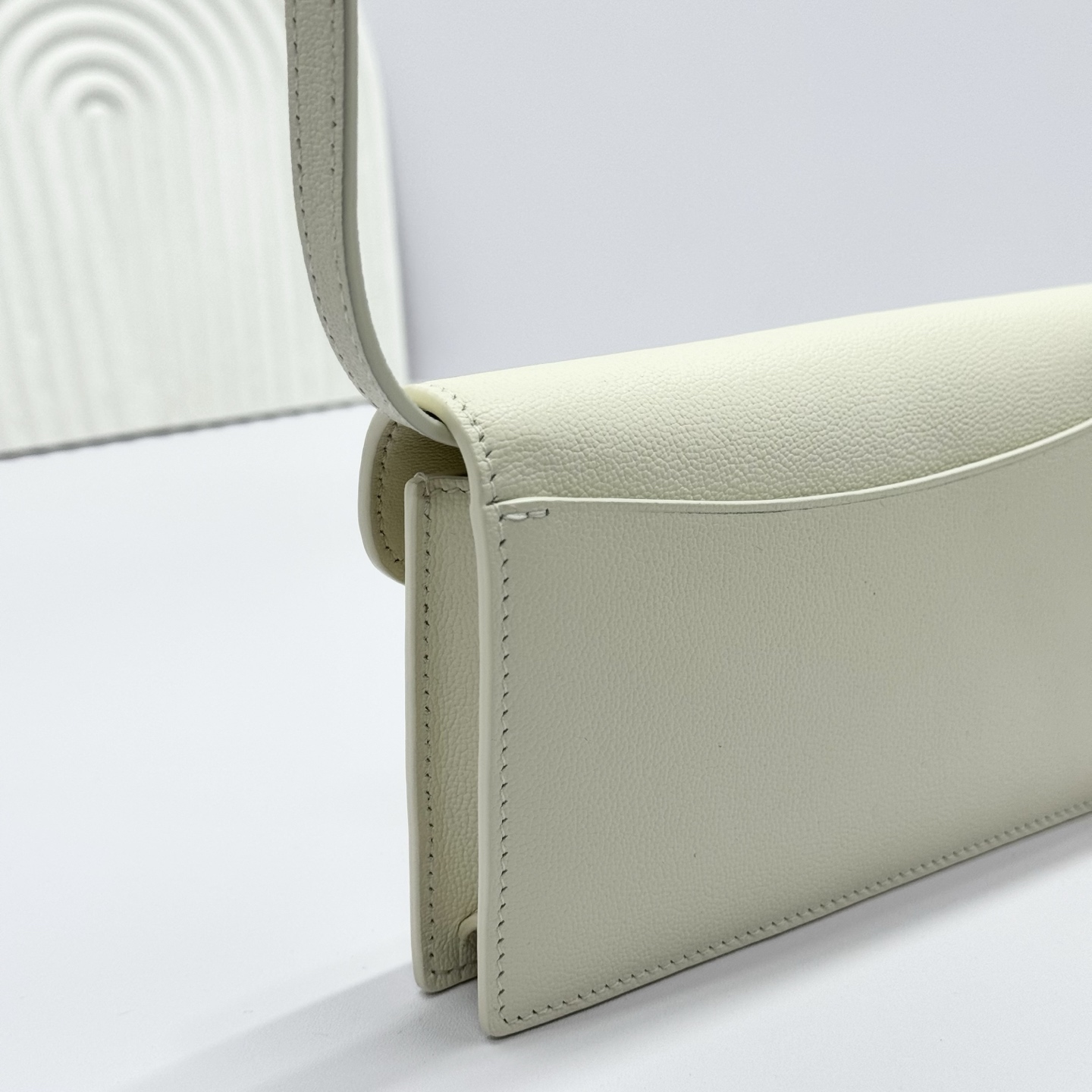 Loro Piana Extra Pochette Calfskin Whisper White/Sun Gold | Loro Piana