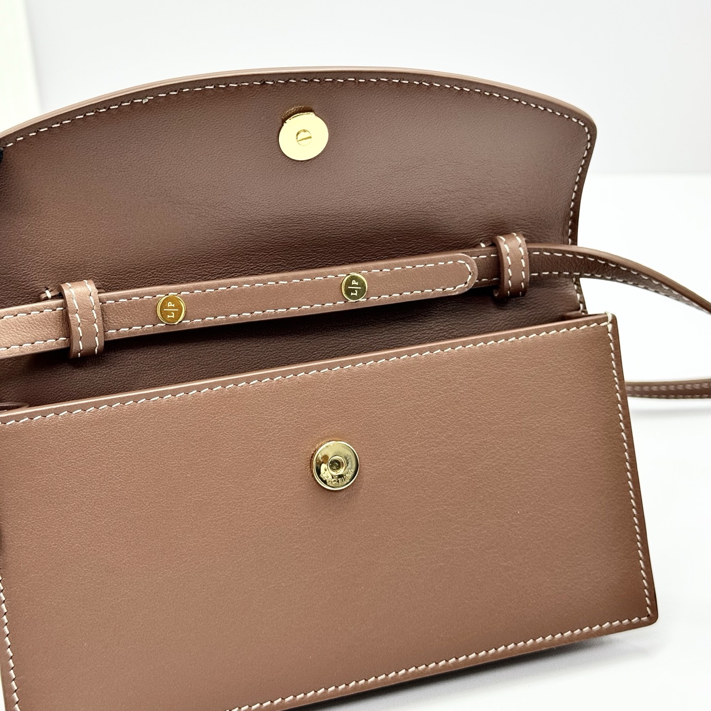 Loro Piana Extra Pochette Calfskin Caramel Sugar/Sun Gold | Loro Piana US
