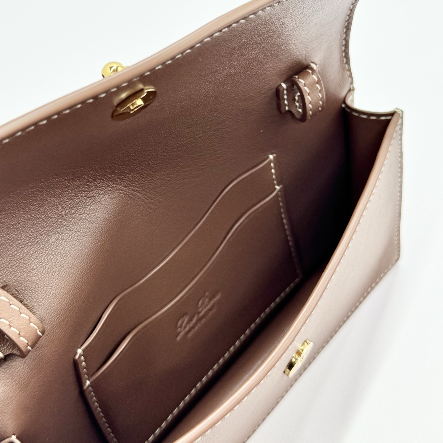 Loro Piana Extra Pochette Calfskin Caramel Sugar/Sun Gold | Loro Piana US