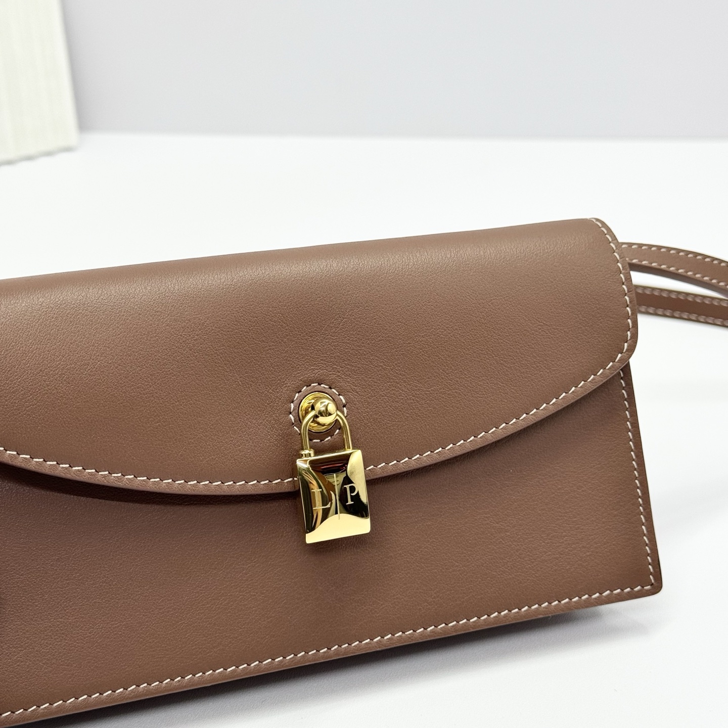 Loro Piana Extra Pochette Calfskin Caramel Sugar/Sun Gold | Loro Piana US
