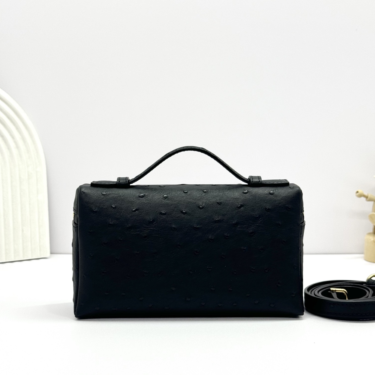 Loro Piana Extra Pocket L19 Lizard Leather Black/Sun Gold | Loro Piana US