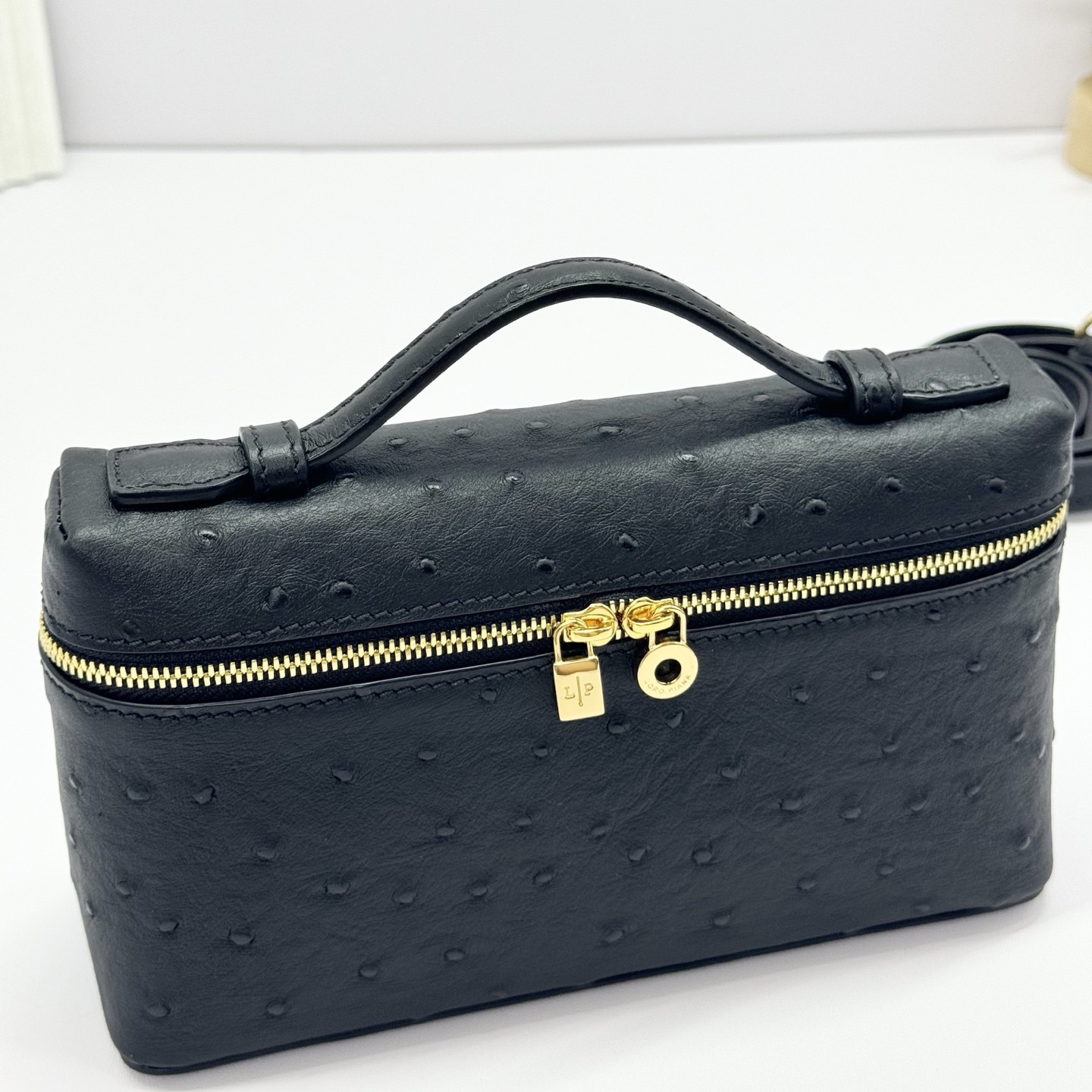 Loro Piana Extra Pocket L19 Lizard Leather Black/Sun Gold | Loro Piana US