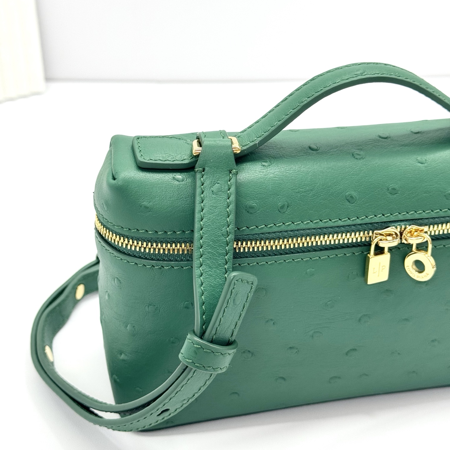 Loro Piana Extra Pocket Charm Grained Calfskin Jazz Club/Sun Gold