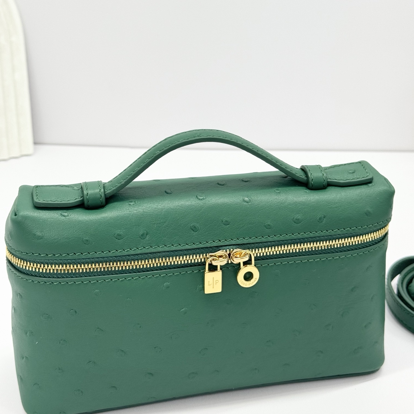 Loro Piana Extra Pocket Charm Grained Calfskin Jazz Club/Sun Gold