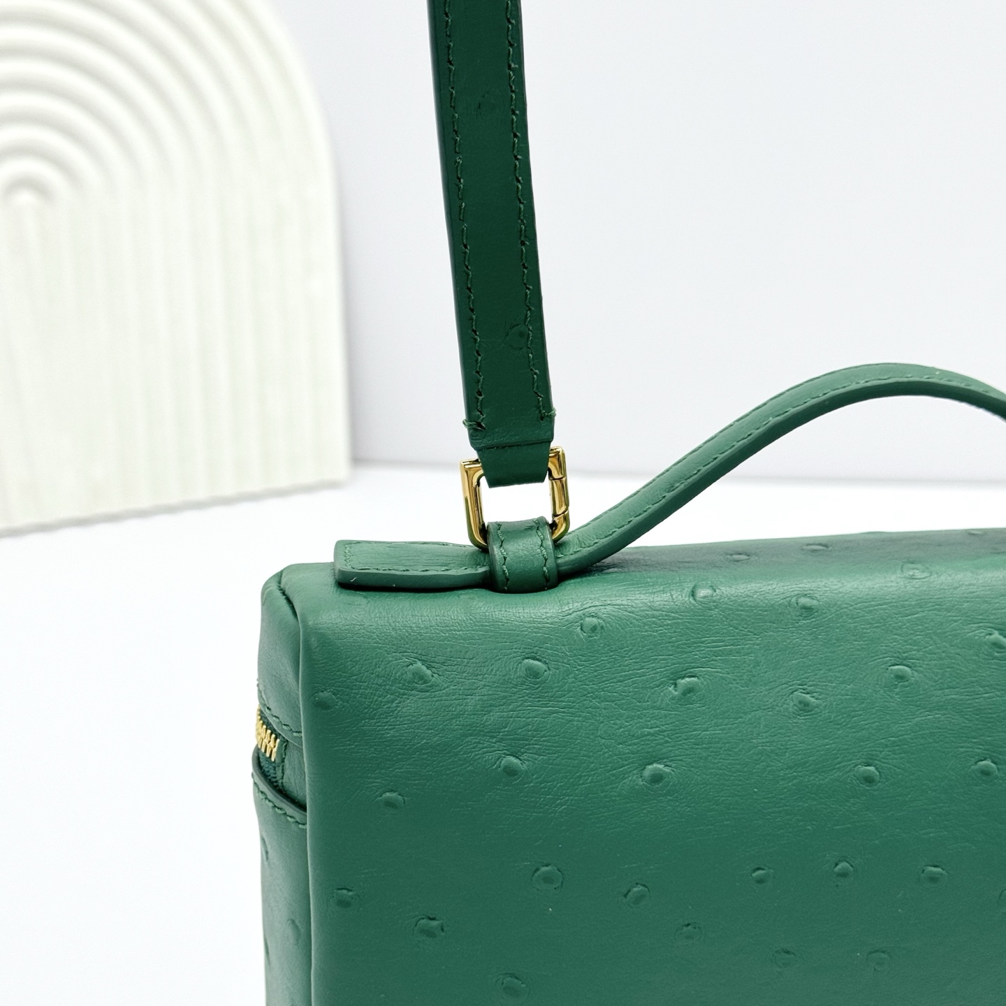 Loro Piana Extra Pocket Charm Grained Calfskin Jazz Club/Sun Gold