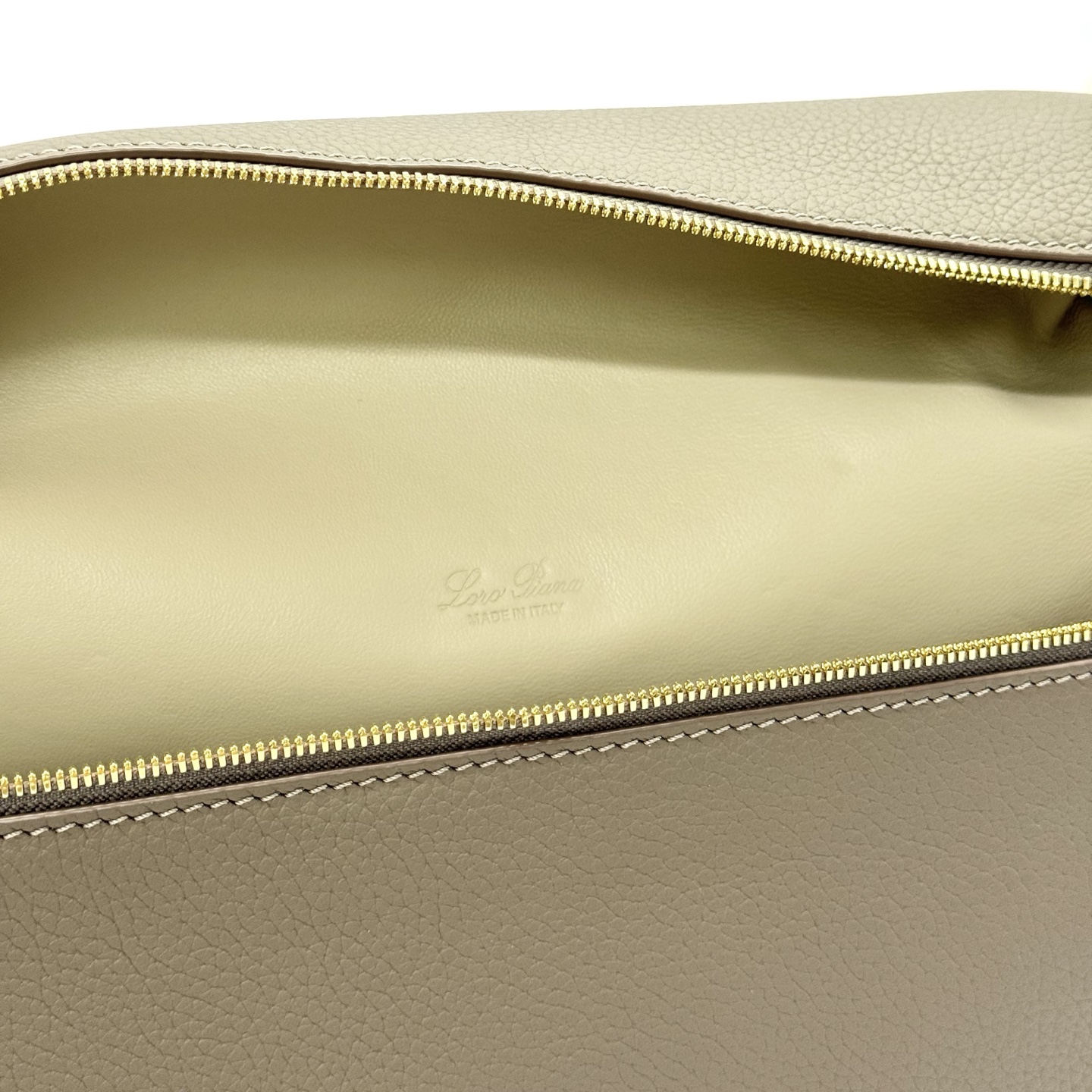 Extra pocket leather handbag Loro Piana Grey green  in Leather
