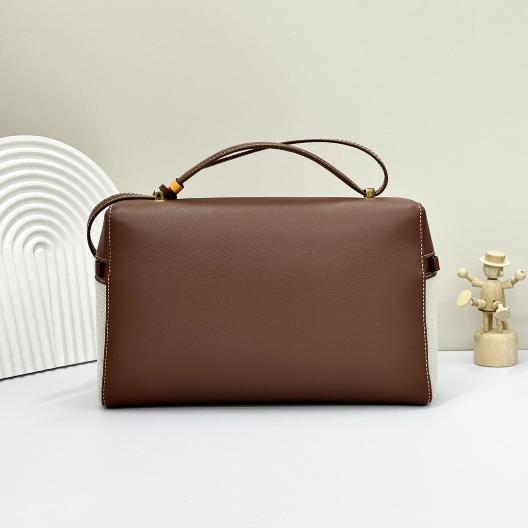 Loro Piana Extra Bag L27 Cotton, Linen Natural/Caramel Sugar/Sun Gold | Loro Piana US